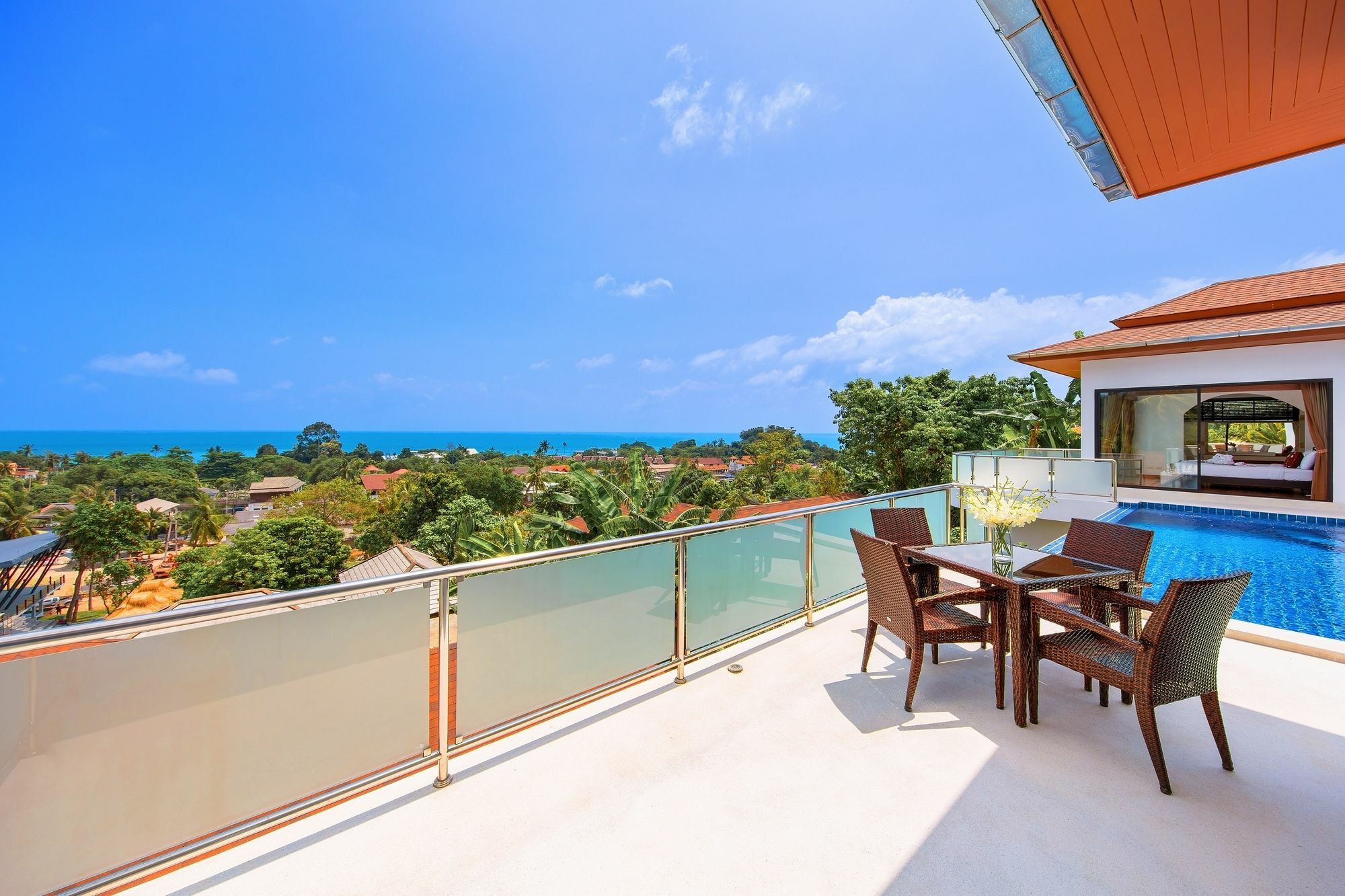 Sunny Banks - Modern Sea View 4 Bed Pool Villa Maret المظهر الخارجي الصورة